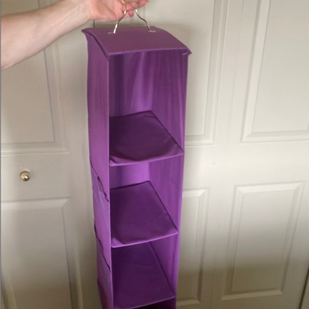 Hanging Closet Cubby Organizer in Purple
